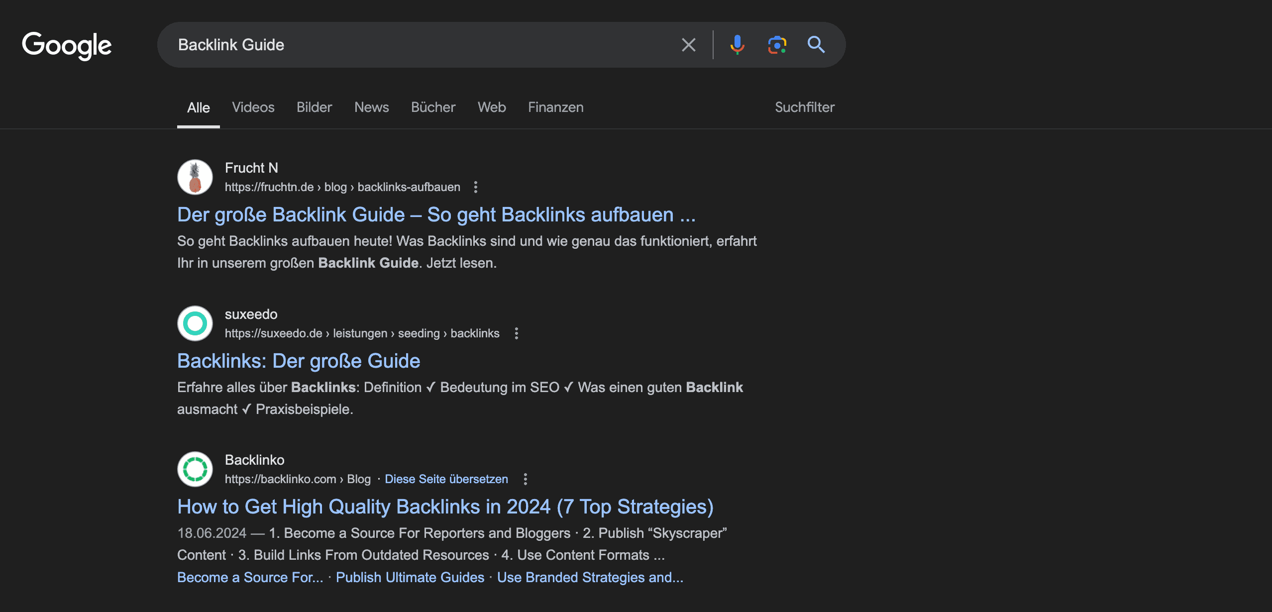 Suchergebnisse zum Thema “Backlink-Guide“