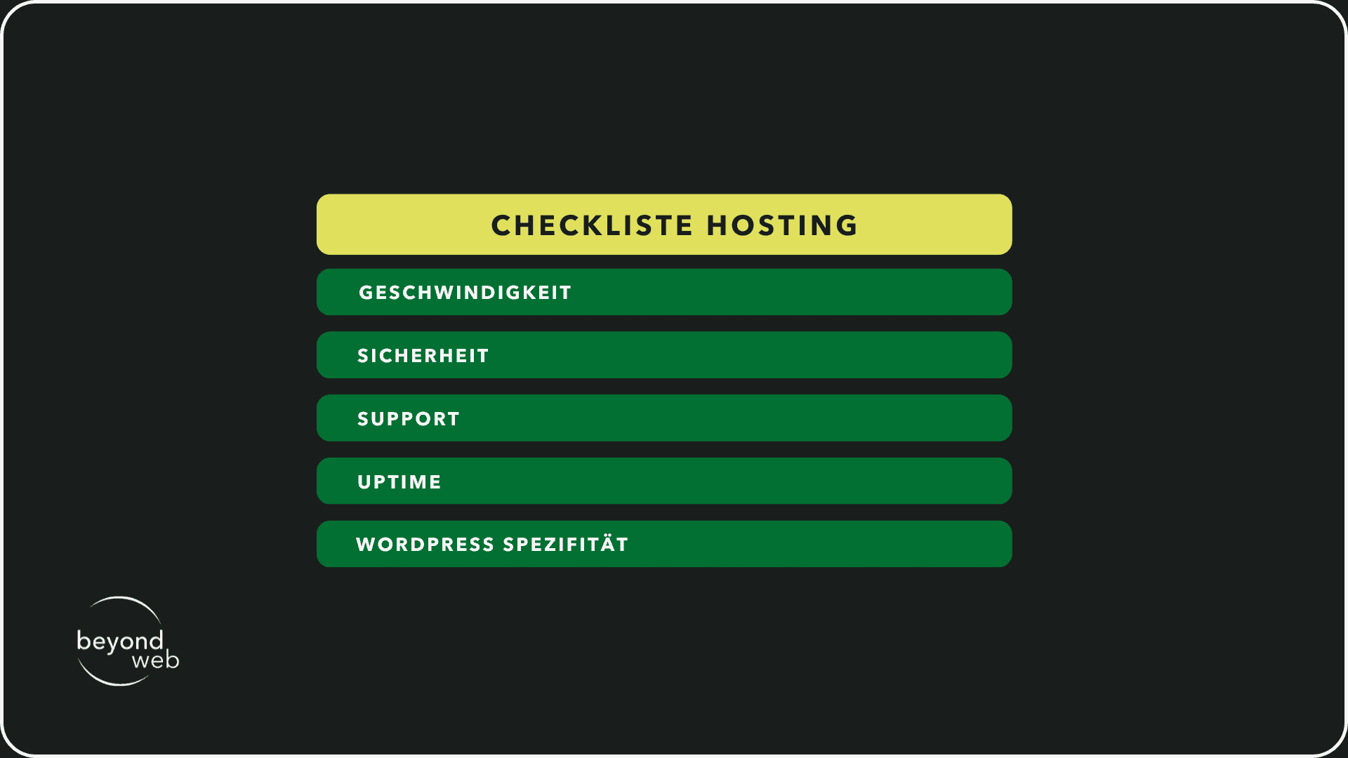 Checkliste für gutes WordPress SEO Hosting