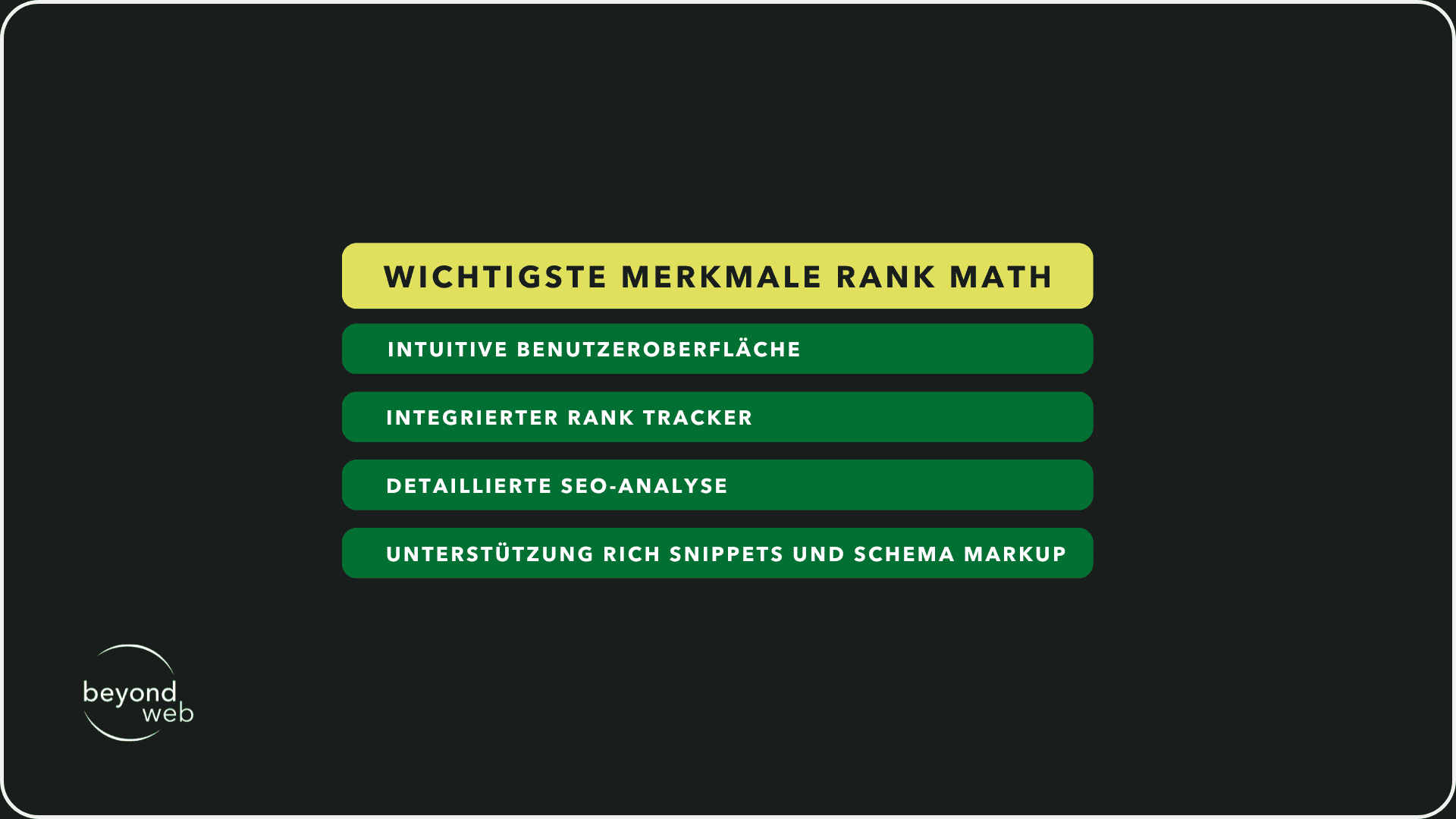 Wichtigste Merkmale Rank Math