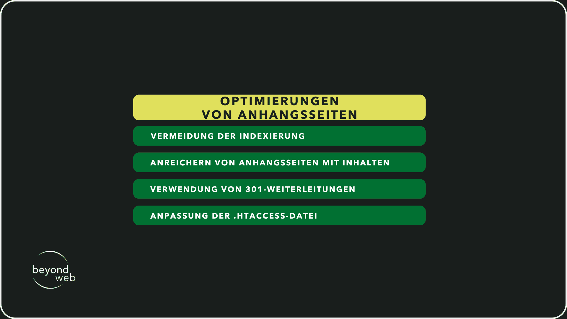 Optimierung von Anhangsseiten