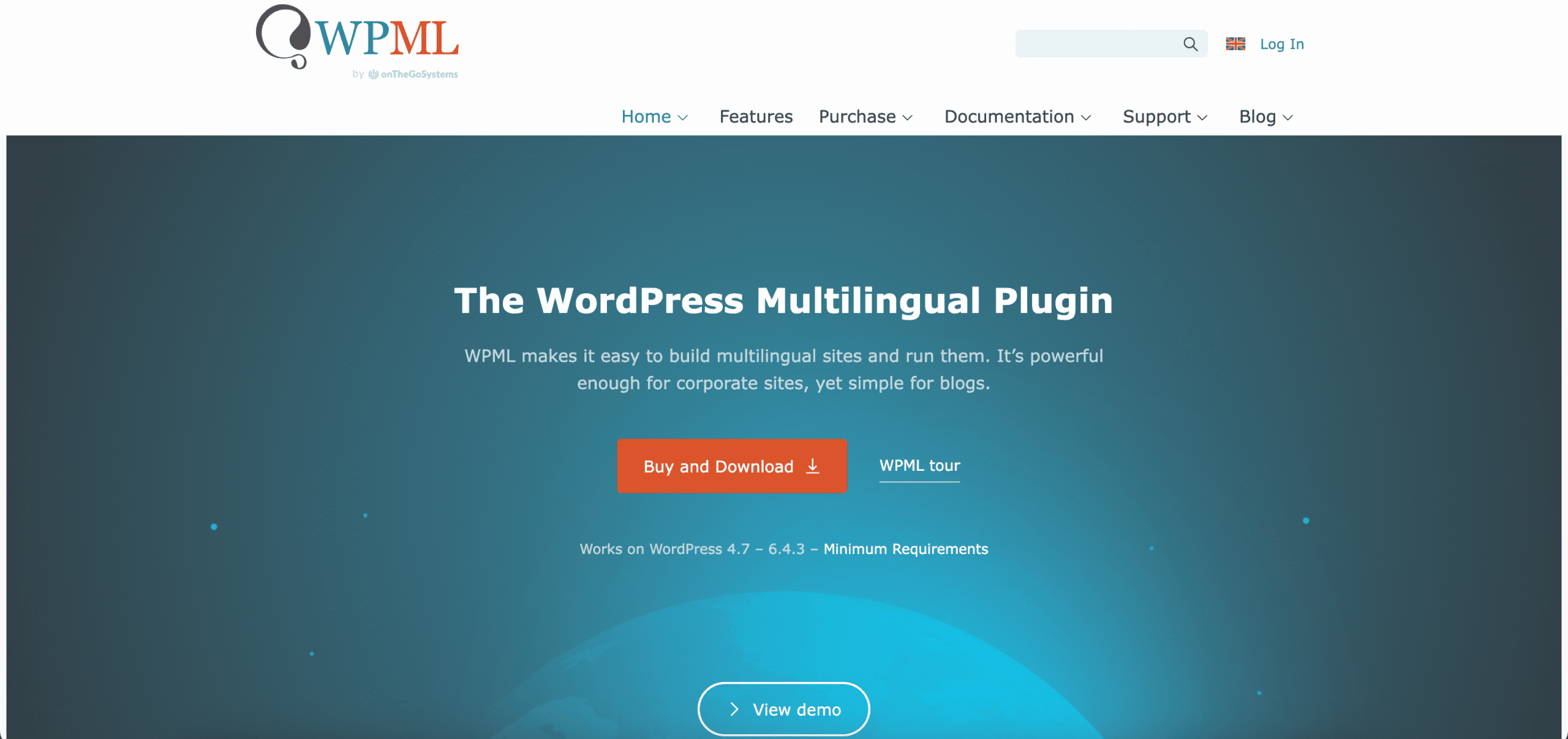 Screenshot der Plugin Website von WPML