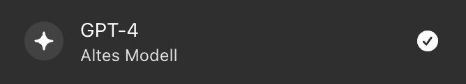 Screenshot von ChatGPT Version 4 