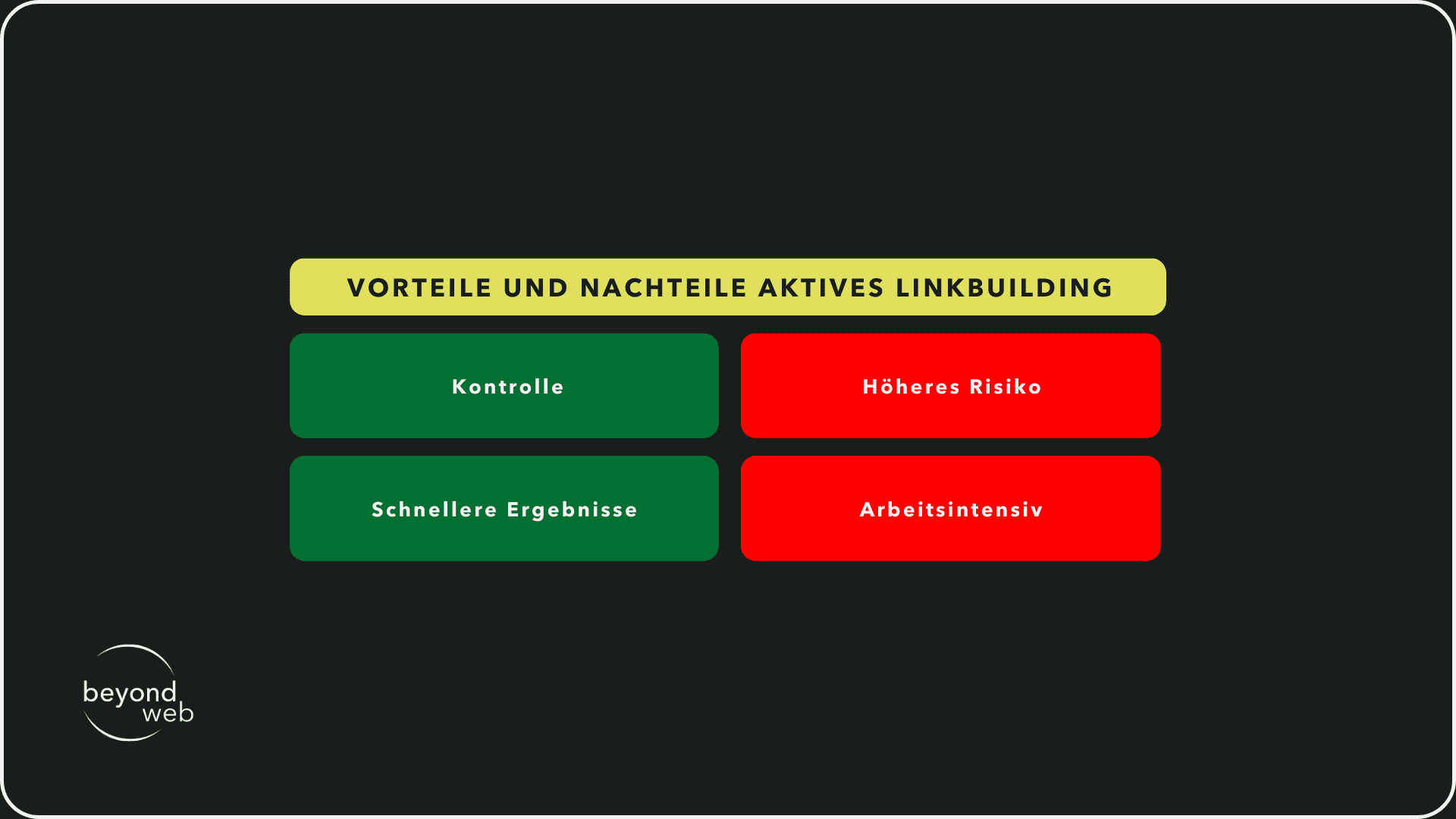 Vorteile und Nachteile aktives Linkbuilding