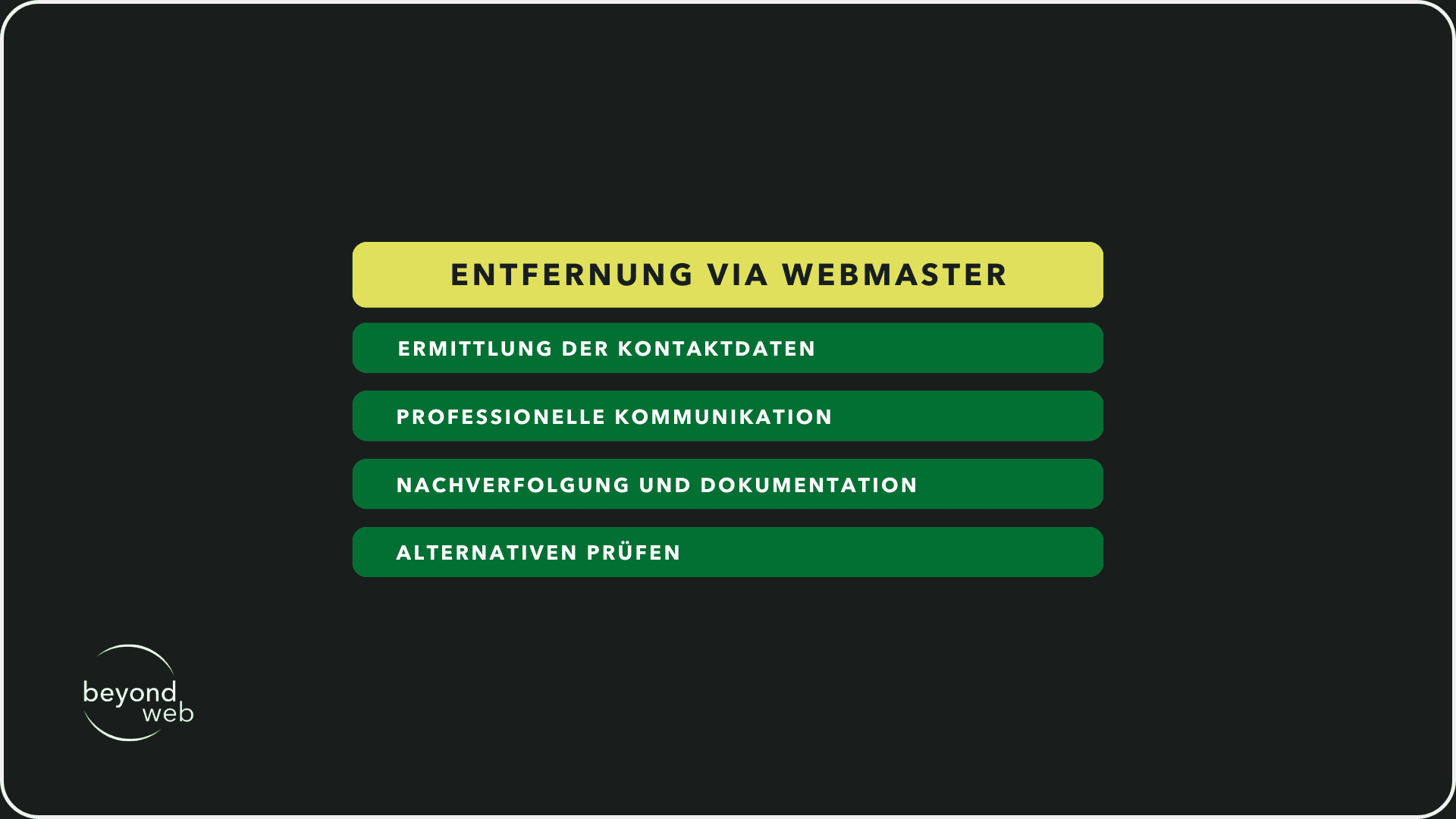 Einzelne Schritte für die Entfernung toxischer Backlinks via Webmaster