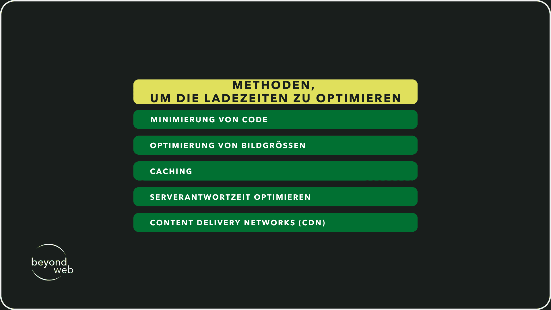 Methoden, um die Ladezeiten zu optimieren
