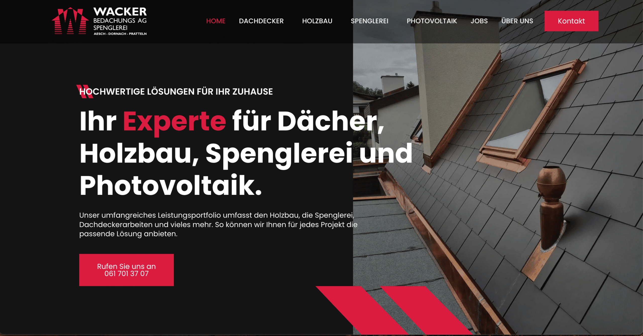 Screenshot Projekt Wacker Service GmbH