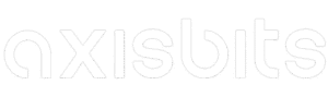 Weißes „axisbits“-Logo in Kleinbuchstaben auf schwarzem Hintergrund.