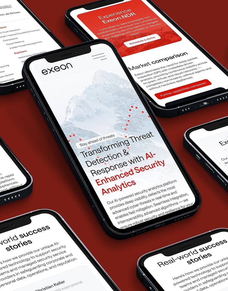 Beispiel Website Cybersecurity Unternehmen